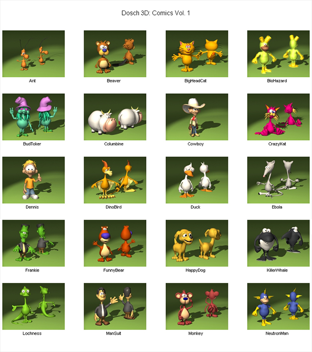 نام: Dosch 3d Cartoons V.1.jpg نمایش: 189 اندازه: 301.2 کیلو بایت