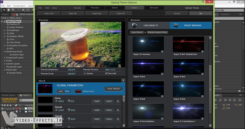 نام: preset optical flares.JPG نمایش: 318 اندازه: 178.3 کیلو بایت