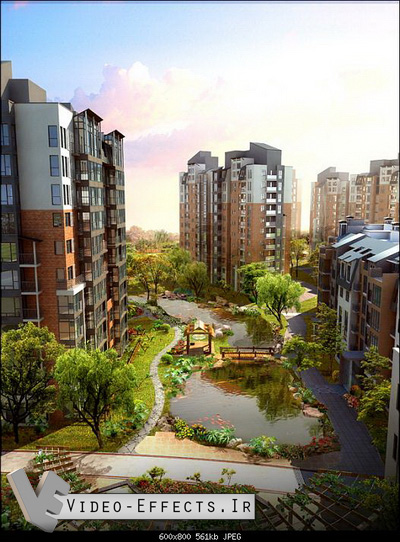 نام: High Rise Residential Birds Eye View 3D models.jpg نمایش: 250 اندازه: 136.7 کیلو بایت