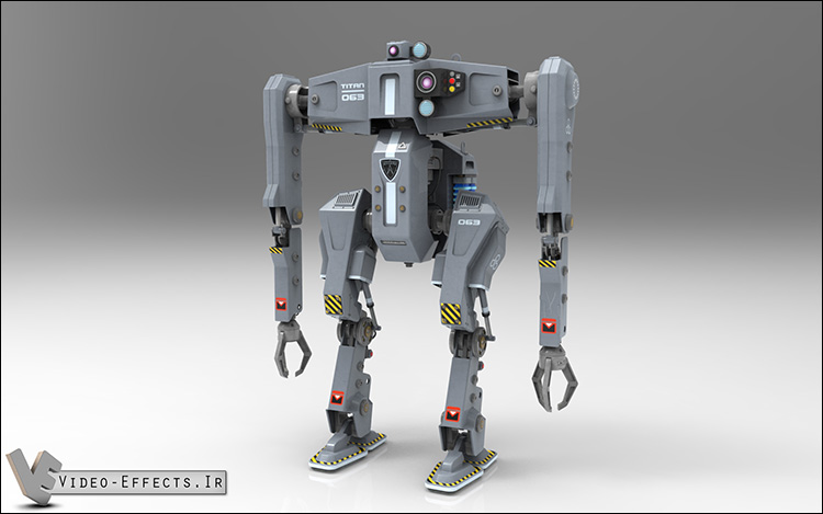 نام: Robot_Titan ( C4D. obj.file + Textures ).jpg نمایش: 164 اندازه: 73.6 کیلو بایت