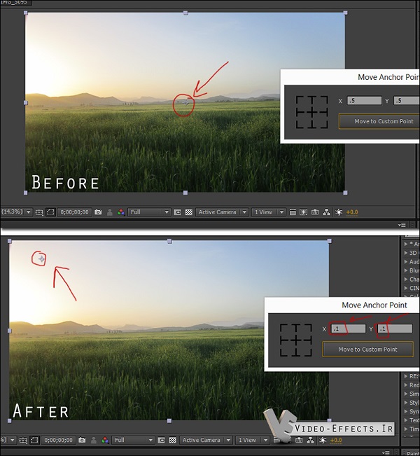 نام: Move Anchor Point in after effects.jpg نمایش: 404 اندازه: 132.7 کیلو بایت